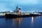 Icebreakers anchored in St. Petersburg, Russia