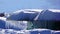 Icecles hanging on iceblock in Jokulsarlon in in east fjords in Iceland