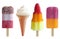 Icecream frozen lollies set