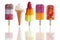 Icecream frozen lollies set