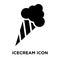 Icecream icon vector isolated on white background, logo concept