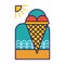 Icecreamcone. Vector illustration decorative design