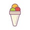 Icecreamcone. Vector illustration decorative design