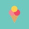 Icecreamcone. Vector illustration decorative design