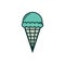 Icecreamcone. Vector illustration decorative design