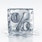 Icecube with percentage symbol inside