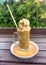 Iced almond milk latte slushie