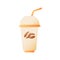 Iced coffee vector flat color icon