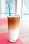 Iced latte coffee