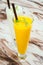 iced Mango smoothie glass