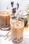 Iced tapioca coffee latte