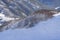 Iced trees on an edge, Mount Motette, Appenines Umbria, Italy