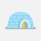 An icehouse igloo. Flat illustration