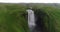 Iceland Aerial drone footage of waterfall Skogafoss in Icelandic nature