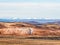 Iceland - barren grassland and tall snowy mountains