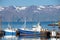 Iceland boat at Husavik harbor