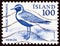 ICELAND - CIRCA 1981: A stamp printed in Iceland shows European golden plover Pluvialis apricaria, circa 1981.