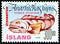 ICELAND - CIRCA 1998: A stamp printed in Iceland from the `Food fish` issue shows Atlantic wolffish Anarhichas lupus, circa 199