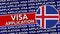Iceland Circular Flag with Visa Application Titles