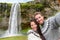 Iceland couple selfie wearing Icelandic sweaters