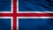 Iceland Flag 3d render 4k