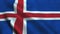 Iceland flag waving in the wind. National flag Iceland