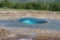 Iceland geyser site and Strokkur