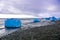 Iceland glacial lake ice beach.