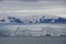 Iceland glacier illuminated by a ray of sunshine