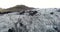 Iceland glacier landscape close up of Solheimajokull beautiful aerial video