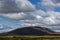 Iceland hills mountain rain landscape clouds