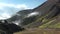 Iceland. Hot steam above the ground. Smoking fumaroles Active sulfur vents Hverir geothermal area. Volcanic landscape