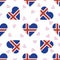 Iceland independence day seamless pattern.