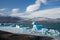 Iceland Jokulsarlon Glacier Lagoon Extra Wide panorama Nice Weather