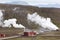 Iceland. Krafla. Landscape with geothermical plant.