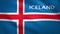 Iceland lag with the name of the country