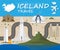 Iceland Landmark Global Travel And Journey Infographic Vector De
