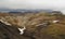 Iceland - landscape along track Laugavegur