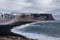 Iceland landscape, popular landmark Black Sand Beach in Vik, Iceland