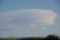 Iceland lenticular cloud in a blue sky