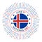 Iceland national day badge.