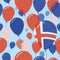 Iceland National Day Flat Seamless Pattern.