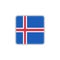 Iceland national flag flat icon