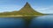 Iceland nature drone video of Kirkjufell mountain landscape in West Iceland