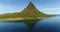 Iceland nature drone video of Kirkjufell mountain landscape in West Iceland