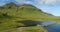 Iceland nature drone video of kirkjufellsfoss mountain landscape in West Iceland