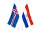 Iceland and Paraguay flags