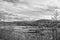 Iceland plain landscape view with field in reykjavik. autumn landscape of plain thingvellir. weather and climate. nature