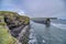 Iceland, Reynisfjara Beach, cliffs and characteristic stretch of sea