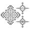 Iceland`s folk art style geometric tribal line art vector design lemenets, modern minimalist patterns inspired by Viking runes